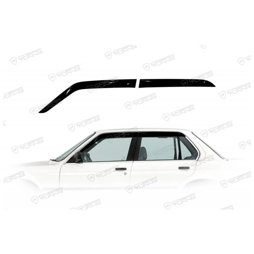Wind Visor Deflectors Cobra Tuning B21782- Car Ventvisor Door Side - Window Air Guard for Protection Against Snow Sun and Rain Compatible with BMW 3