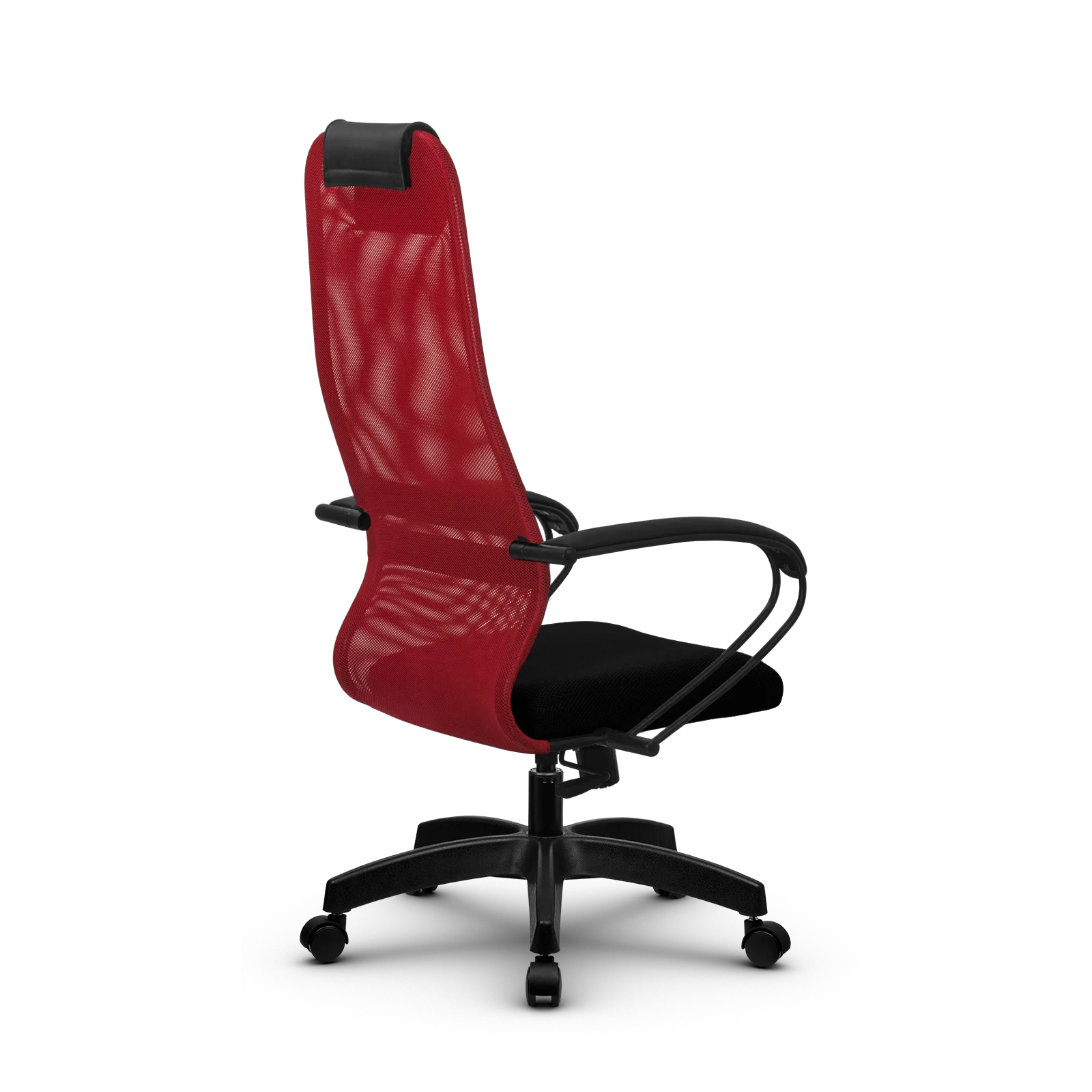 Кресло Метта 8 (Красный) компьютерное кресло с сетчатой высокой спинкой. Для офиса