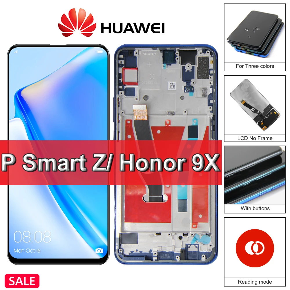 

ЖК-дисплей 6,59 дюйма для Huawei P Smart Z, сенсорный экран для Huawei Y9 Prime 2019, ЖК-дигитайзер в сборе, замена STK-LX1