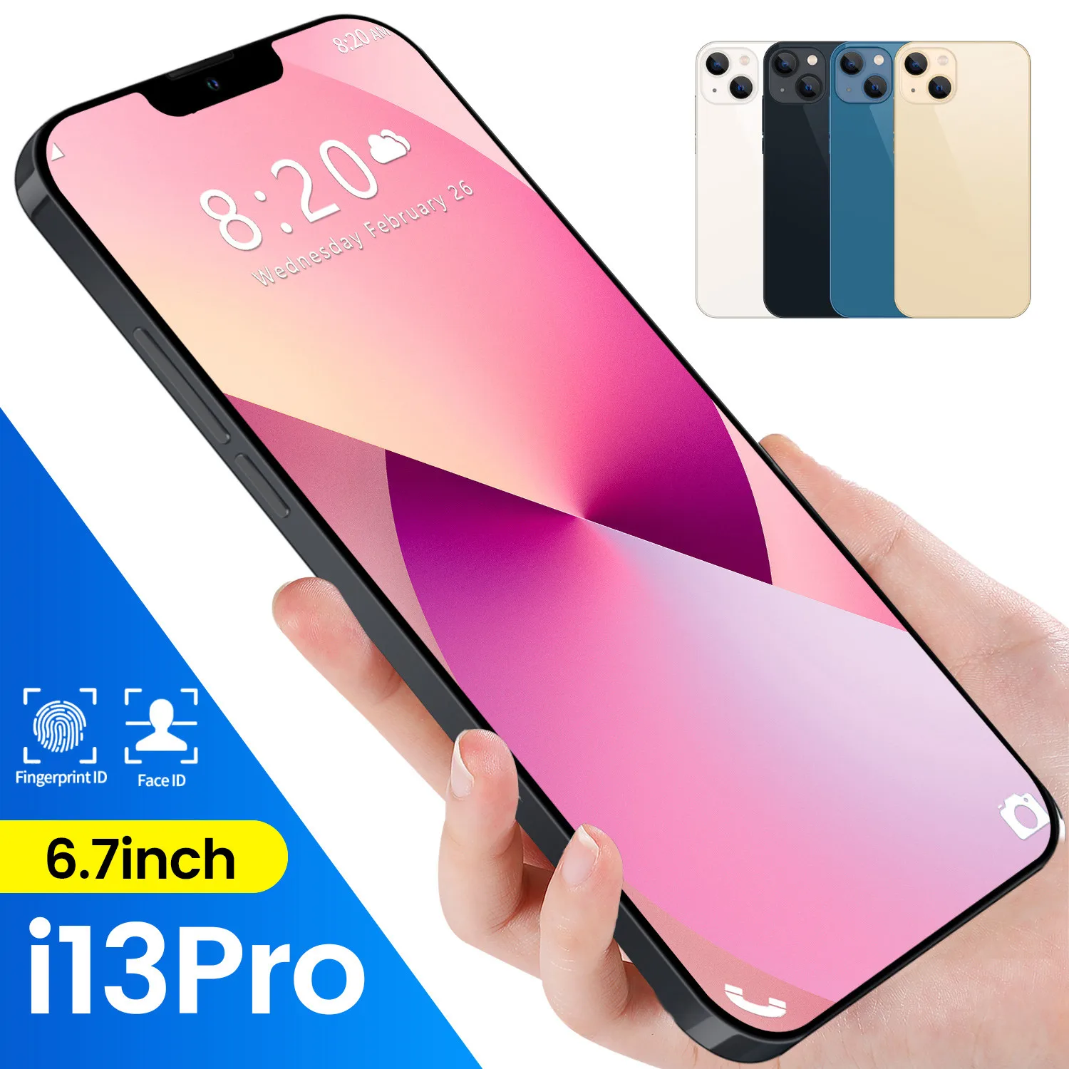 

Phone I13 Pro max Dual SIM 6.7Inch 6800Mah 512GB Deca Core Global Version unlocked Celular Android Mobile Phones 5G Smartphone