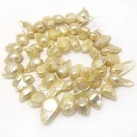 16 inches 11 13mm light gold natural blister pearls loose strand