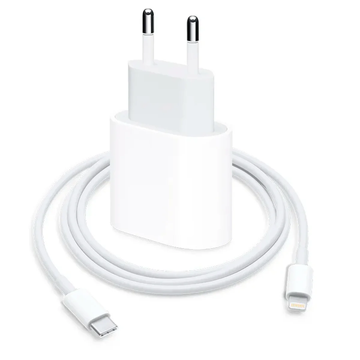Блок питания USB C 20 Вт сетевая зарядка для Apple iPhone iPad iPod и Airpods адаптер телефона