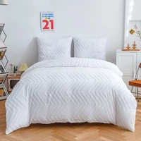 nordic pure color cut flowers bedding set single double queen king 220x240 duvet cover household quilt cover no bed sheet white