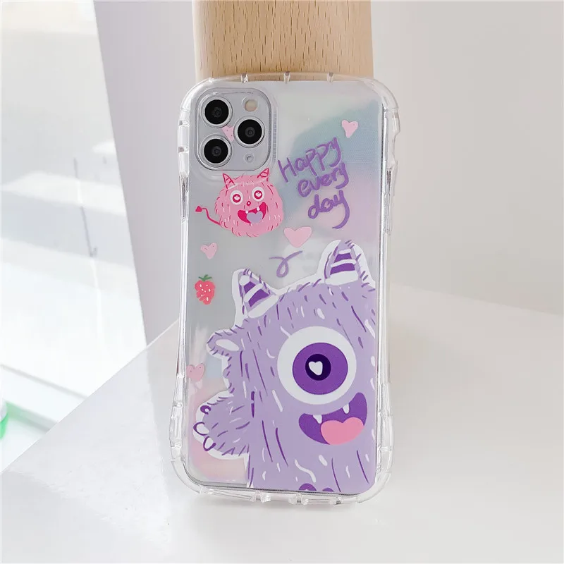Милый цветной наматрасник для iPhone 11 Pro Max 7 8 Plus SE 2020 X XR XS мягкий прозрачный чехол