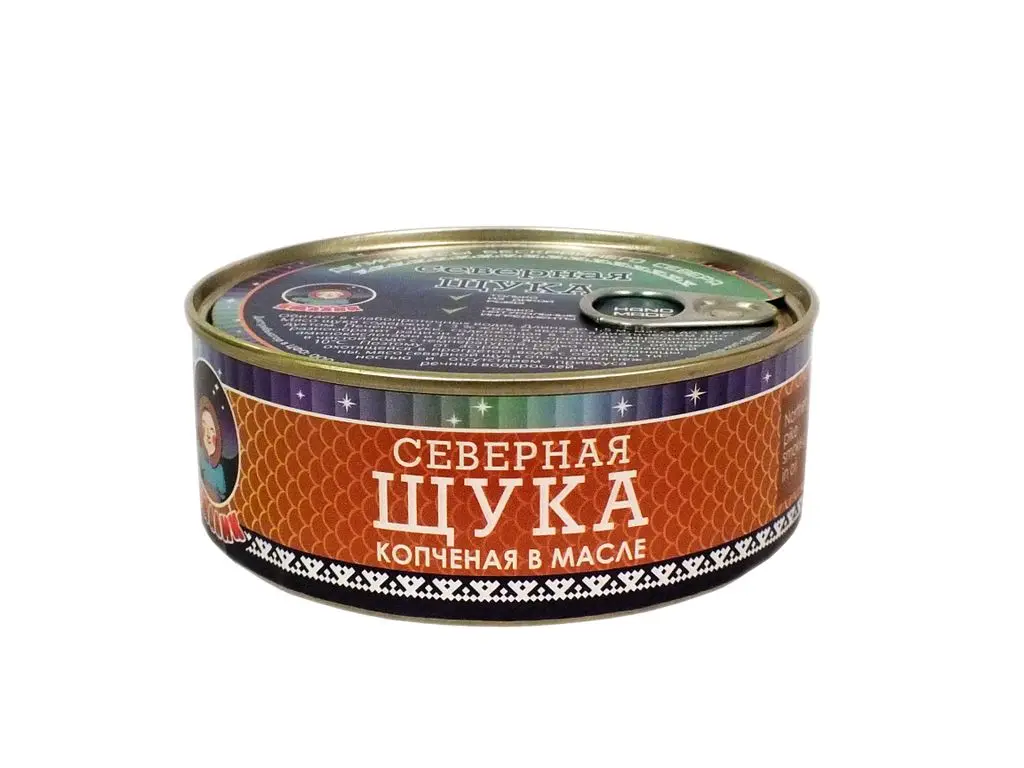 Щука копченая в масле 240 гр