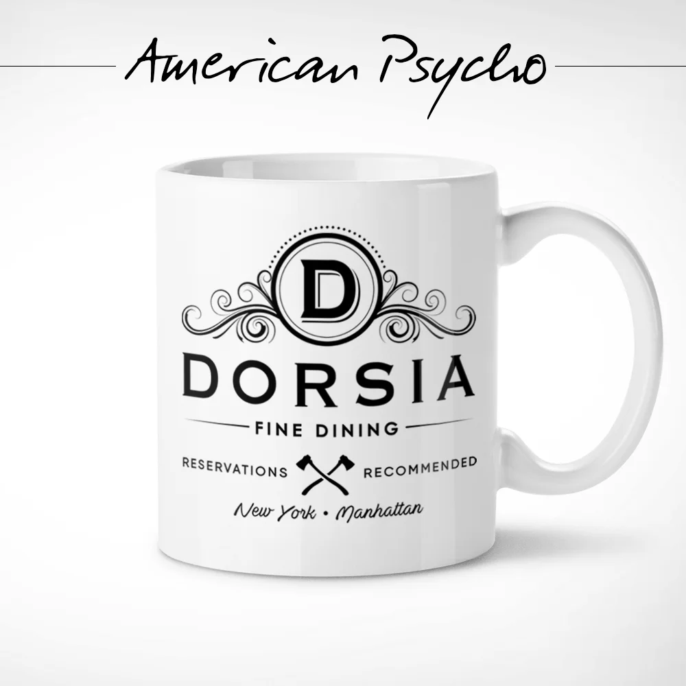 Американская PSYCHO DORSIA кружка/кружка Изысканная обеденная для ресторана Bateman