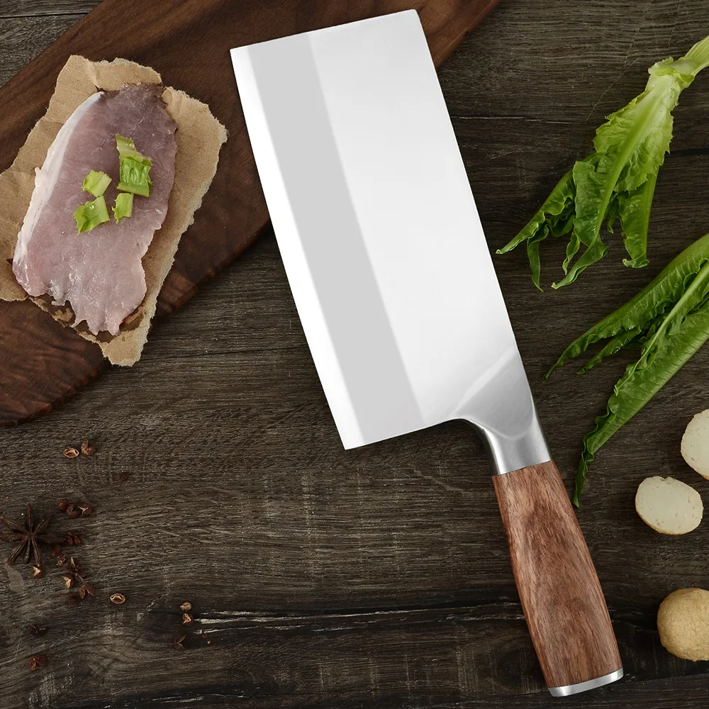 Кухонный нож из высокоуглеродистой нержавеющей стали для измельчения мяса