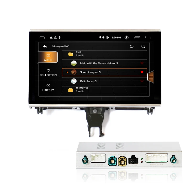 구매 GEHANG 2 Din 안 드 로이드 자동차 라디오 터치 스크린 멀티미디어 4 + 64G IPS 블루투스 Carplay 무선 Andi A6 A7 2012-2018