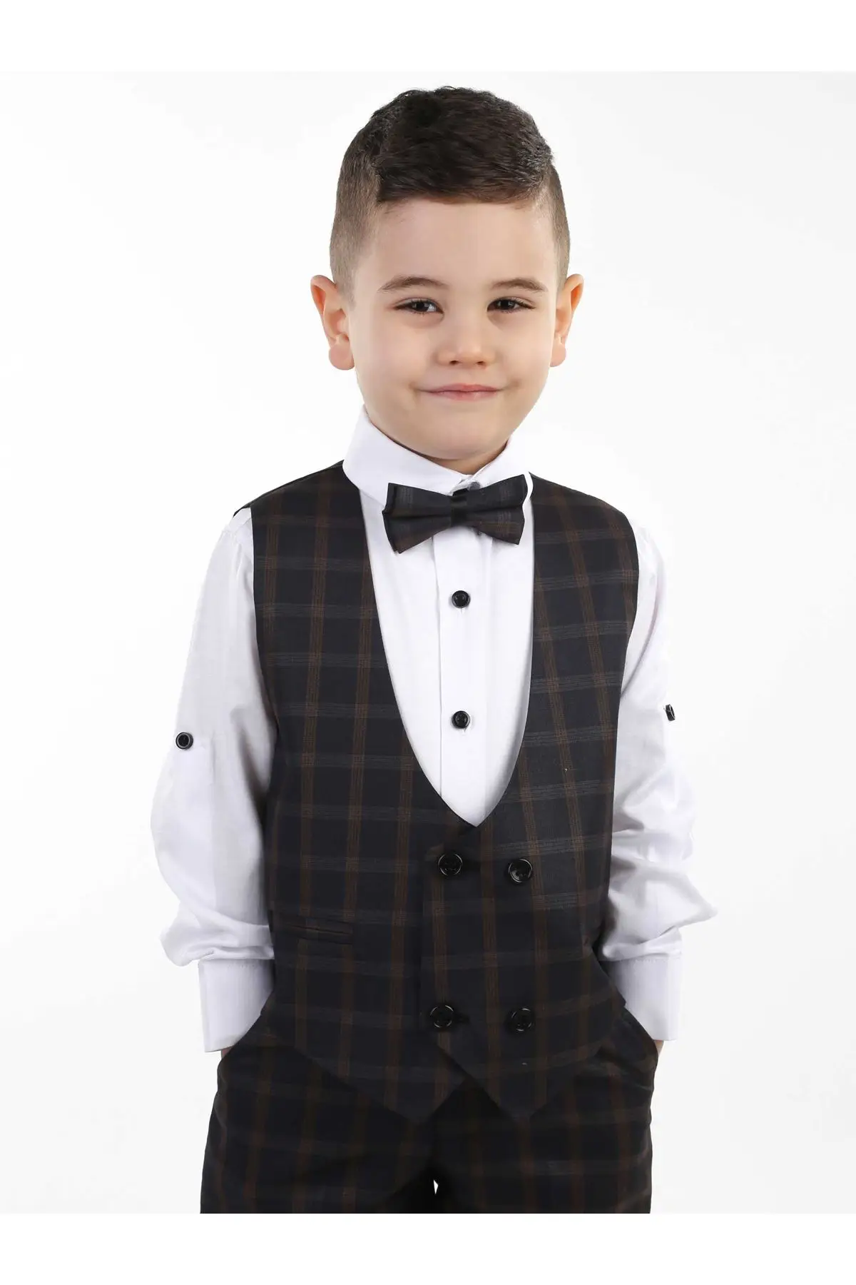 Костюмы для мальчиков галстук-бабочка + рубашка брюки жилет джентльменская