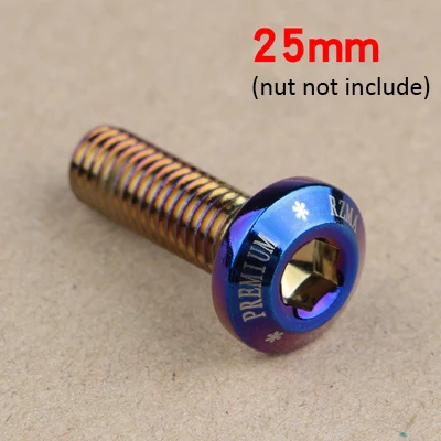 Дисковый винт M8 с круглой головкой, для электрических автомобилей, мотоциклов, тормозных дисков, полное сжигание зубов, титановое сжигание, синий, внутренний шестигранный