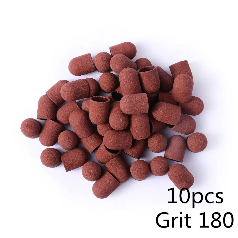 10pcs BNG 10/20 штук 13*19 шлифовальный блок Кепки для профессионального педикюра, инструмент для ухода за ногами фиолетового и зеленого цветов, шлифовальной ленты, Электрический Фрезер для ногтей искусство 80/120/180 - Цвет: 10pcs