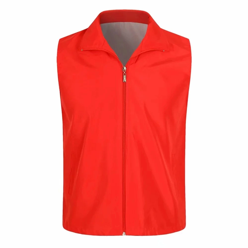 Factory price!1PCS Free Custom Design Zip Vests Print Logo Men Woman High visibility Safety Work Vest Workwear Uniform | Мужская одежда