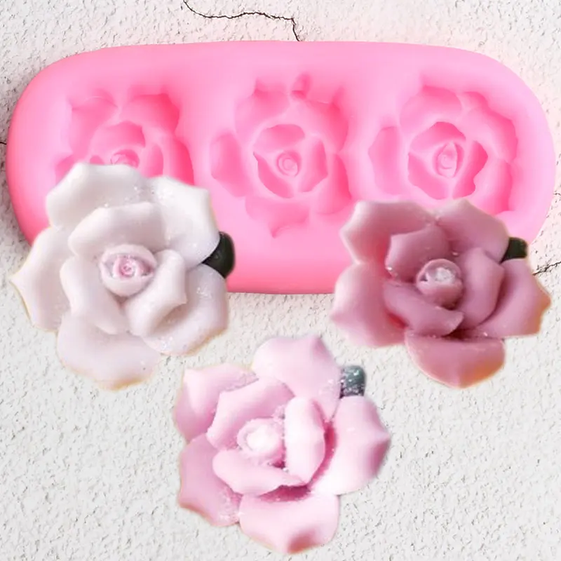 

DIY Роза силиконовые формы цветок инструменты для украшения тортов из мастики Свадебный шоколадный кекс Топпер конфеты формы для полимерной...