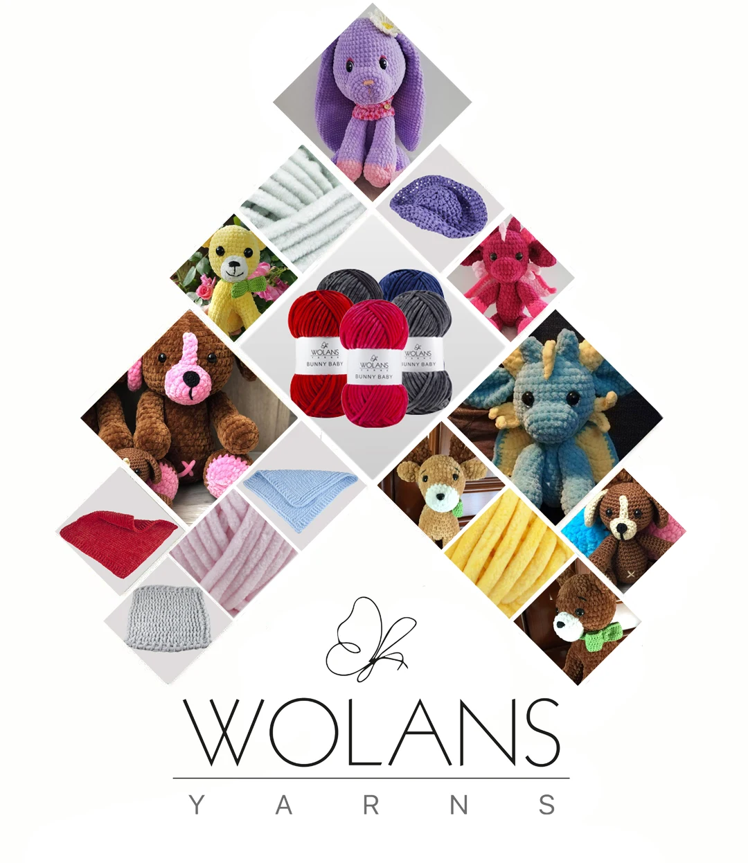 WOLANS BUNNY BABY 4 партии/мячи Бесплатная доставка! Трикотажная пряжа для вязания