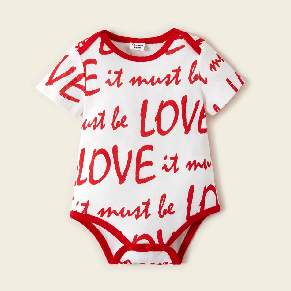 

PatPat New Arrival Summer 2021 3-piece Baby Girl Love Letter Print Bodysuits Baby Rompers Baby's Clothing