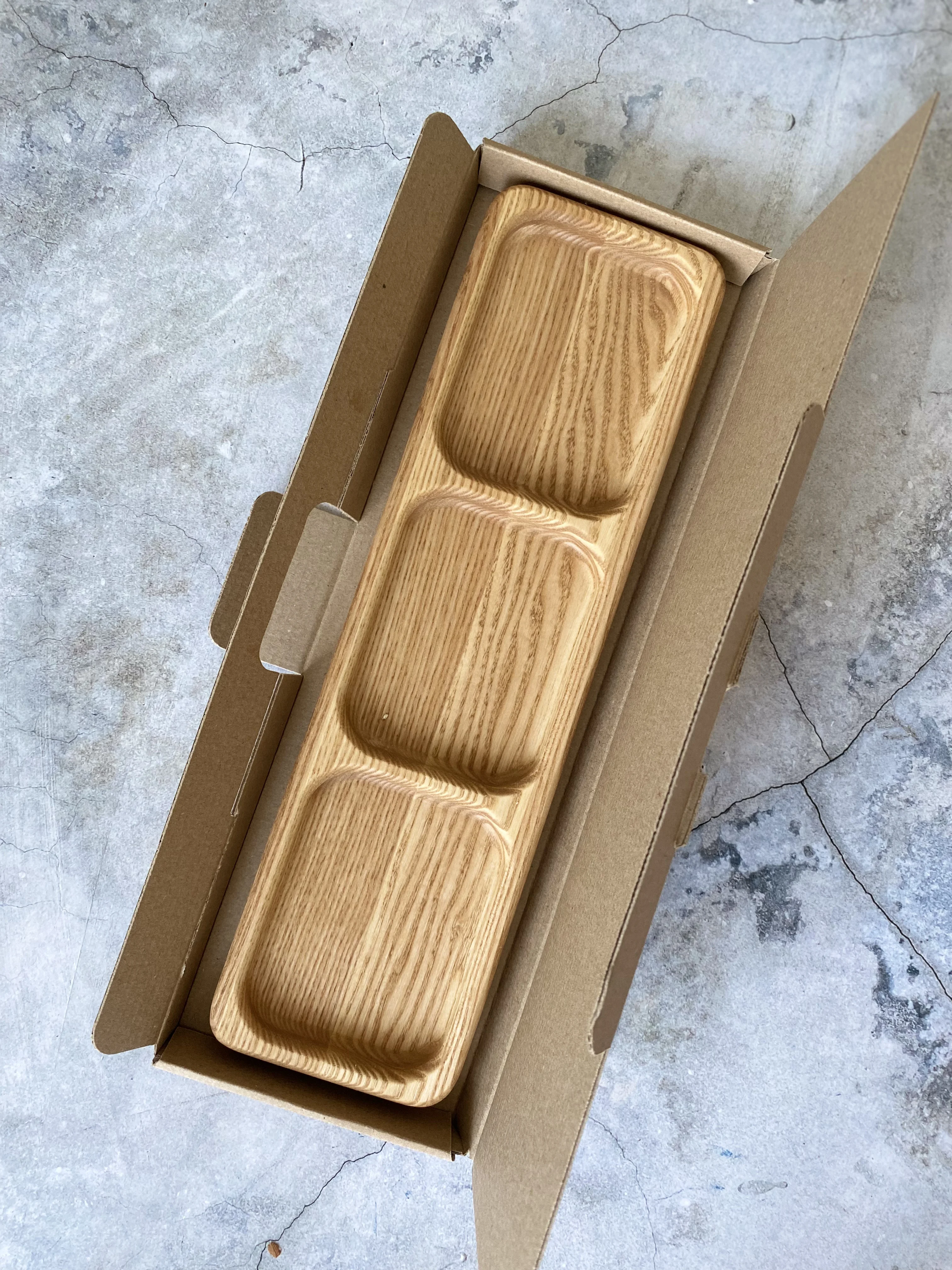 Менажница из натурального дерева Blessed HOME / для сервировки стола &quotПрямоугольник 3