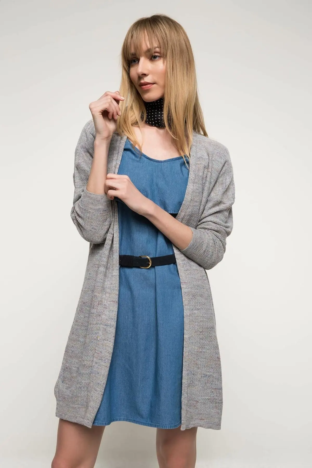 DeFacto модный Женский вязаный кардиган осенний женский Повседневный высокое