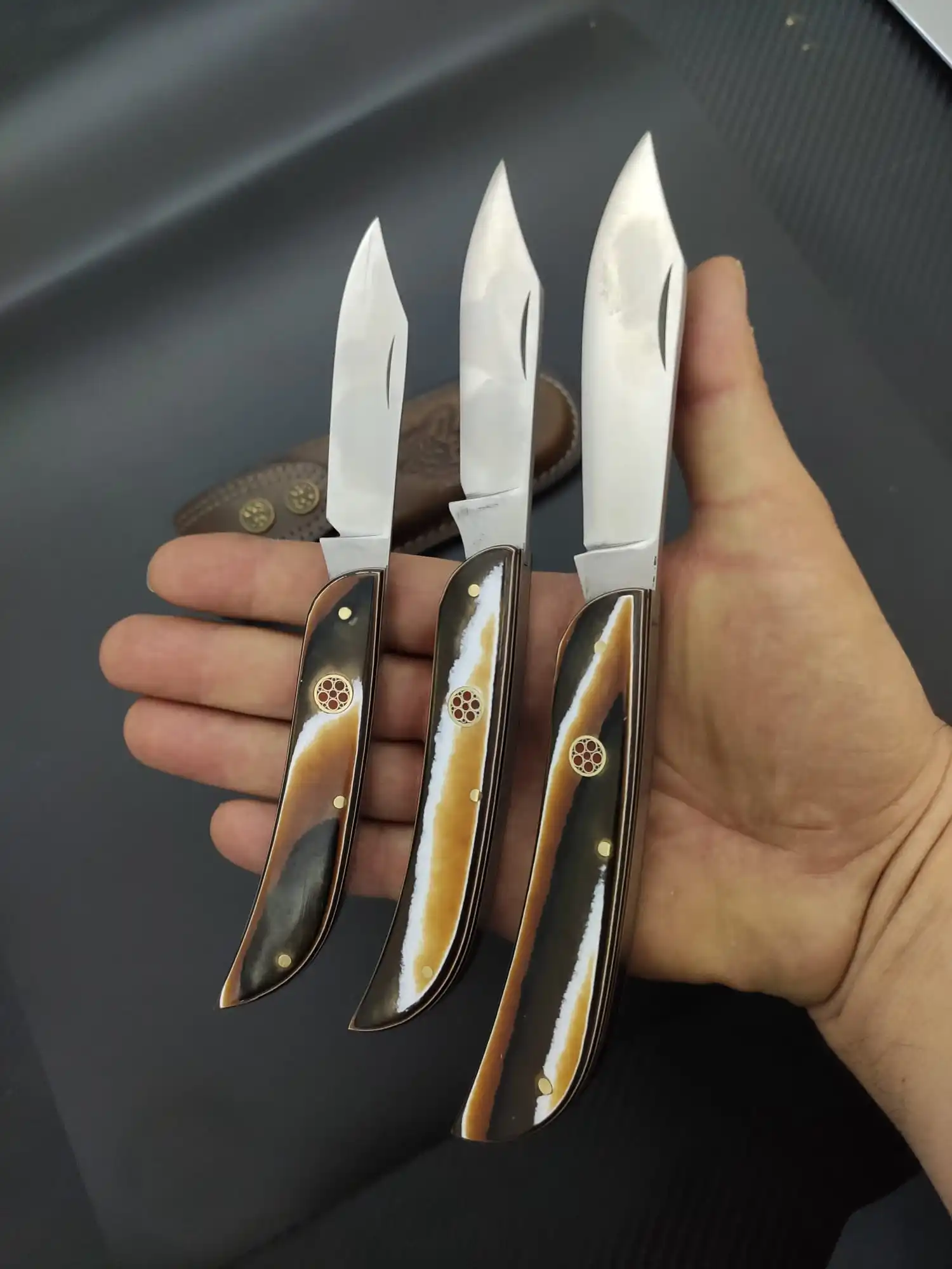 

Werzalit handle 4116 steel pocket knife,folding knife with sheat and giftbox,tactical survival folding for outdoor,camping tools