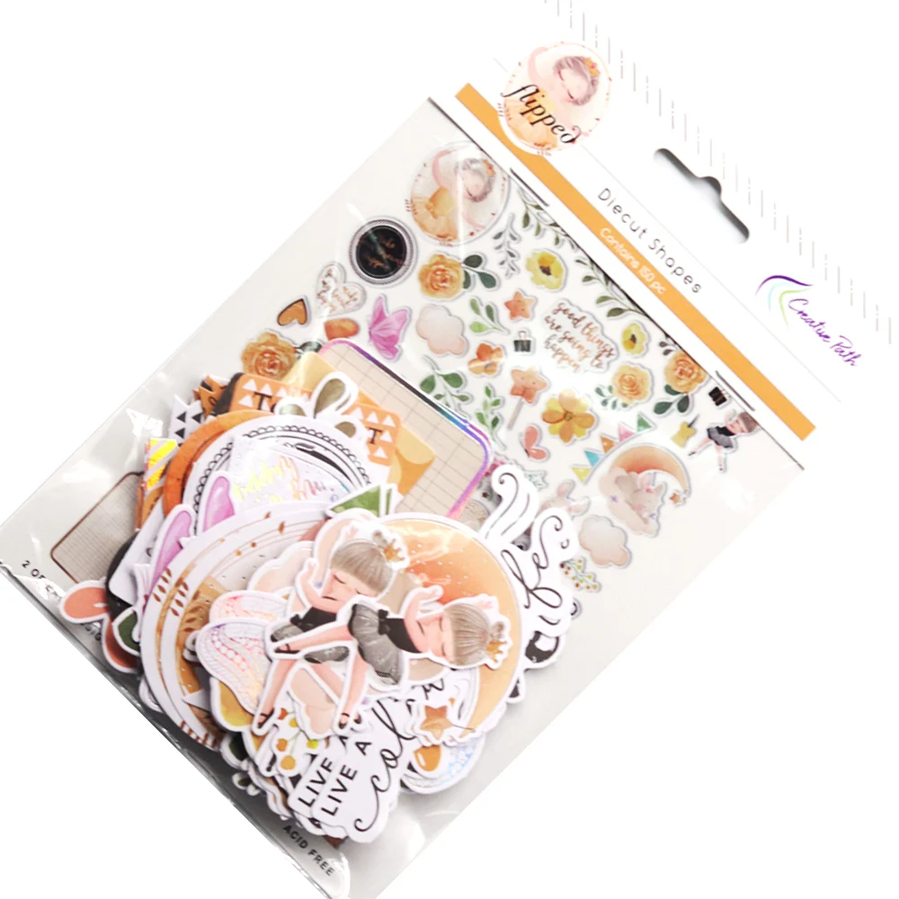 Kreative Pfad 150 stücke Eintagsfliegen Formen Verzierungen Folie Papier Stanzlinge Design Handwerk Scrapbooking Cardmaking Journal Dekoration – Detail 11