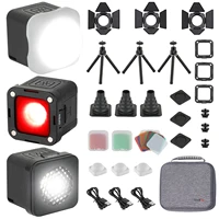 smallrig rm01 led video light kit 3 pack waterproof portable camera light kit mini cube with 8 color filters for camera 3469