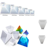 1pcs various specifications pyramid crystal epoxy mould pyramid triangle silicone transparent mould