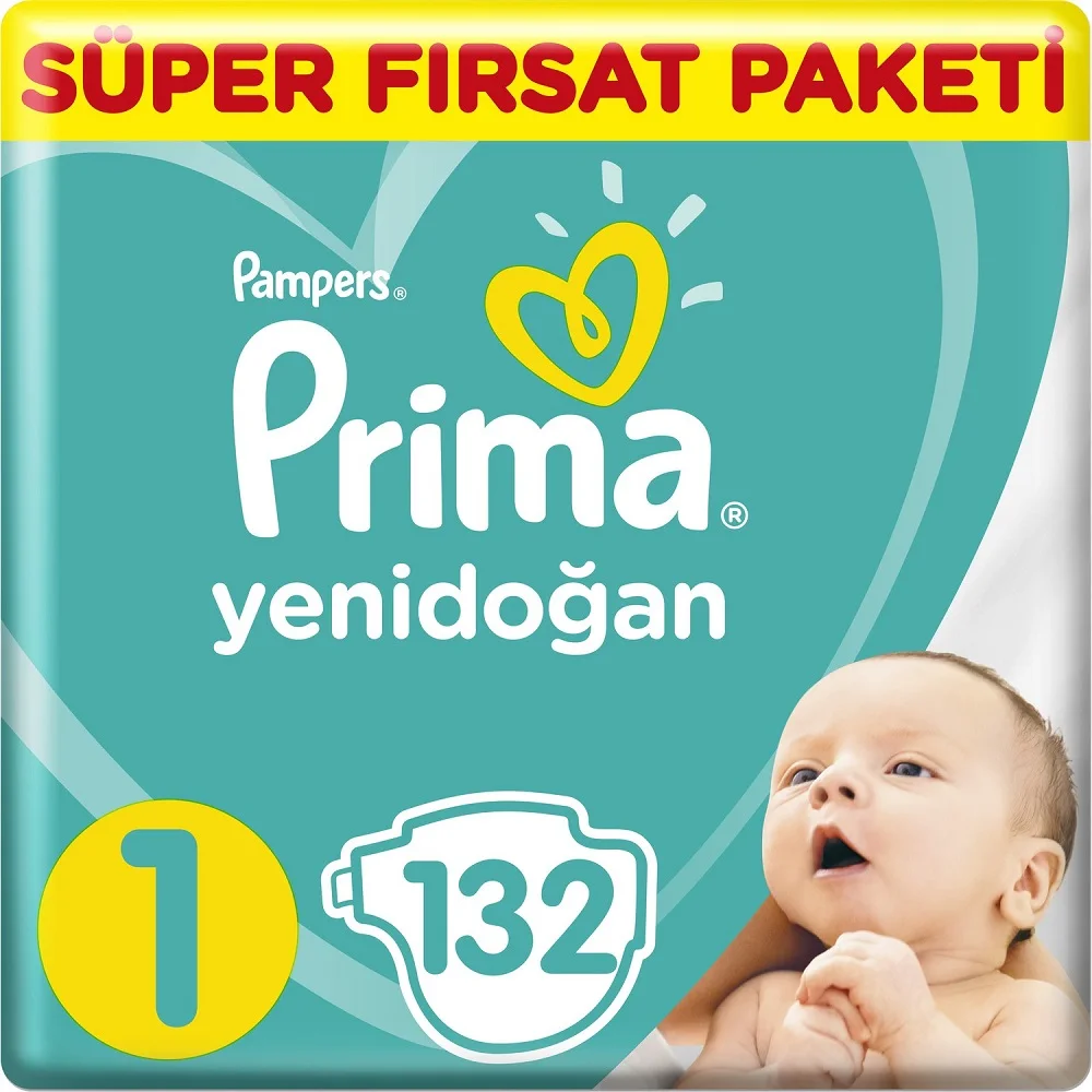 No:1 PAMPERS 2-5 kg Baby Diaper Newborn Nappy Toilet Training Diapering Disposable Swaddlers 132 pcs Hypoallergenic Diapers