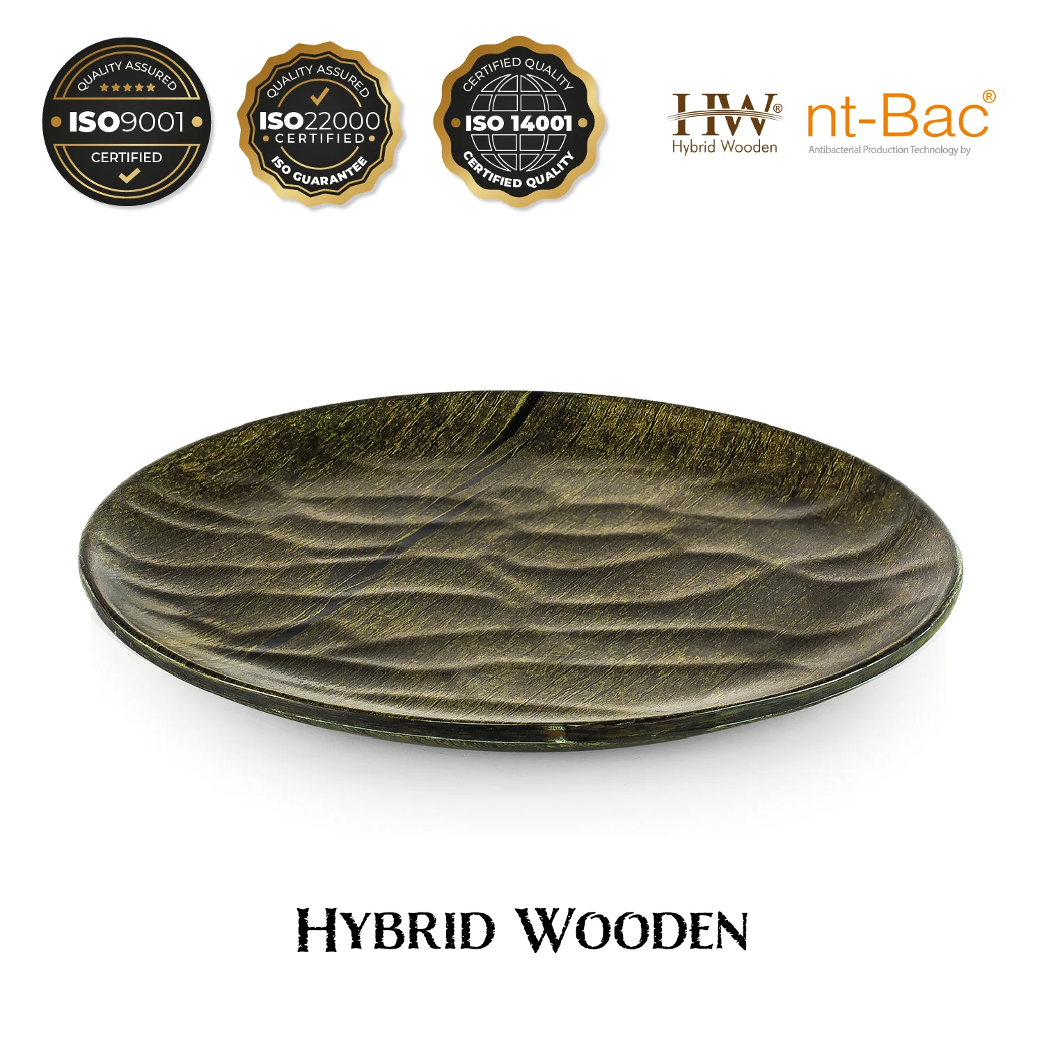 

Melamine Hybrid Wood Serving Plate 6pcs Japanese Style Imitation Porcelain Unbreakable Plate For Fruit Salad Fast Food Snack