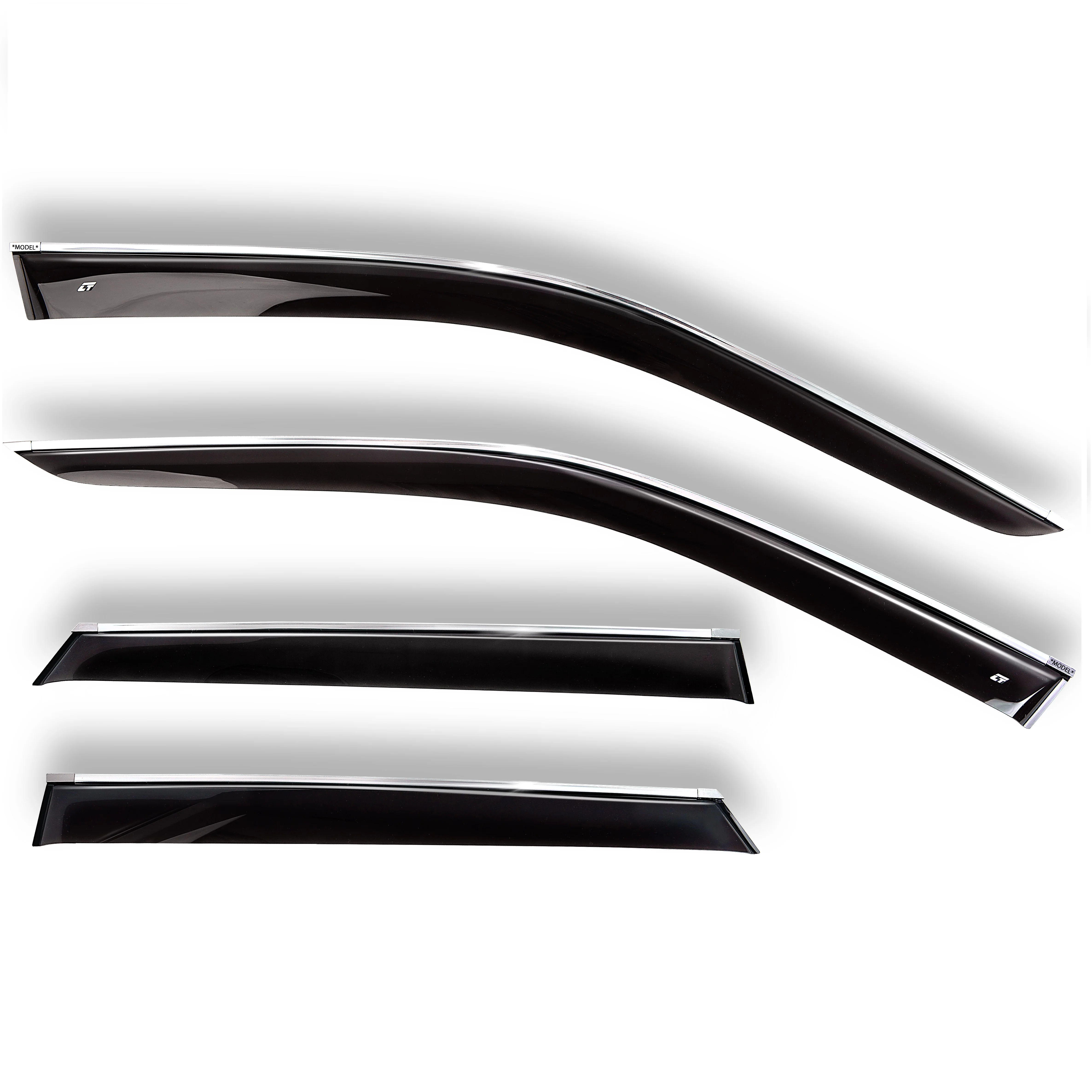 Дефлекторы окон хром полоска молдинг Cobra Tuning R10308CR на авто Renault Koleos l 2008-2015