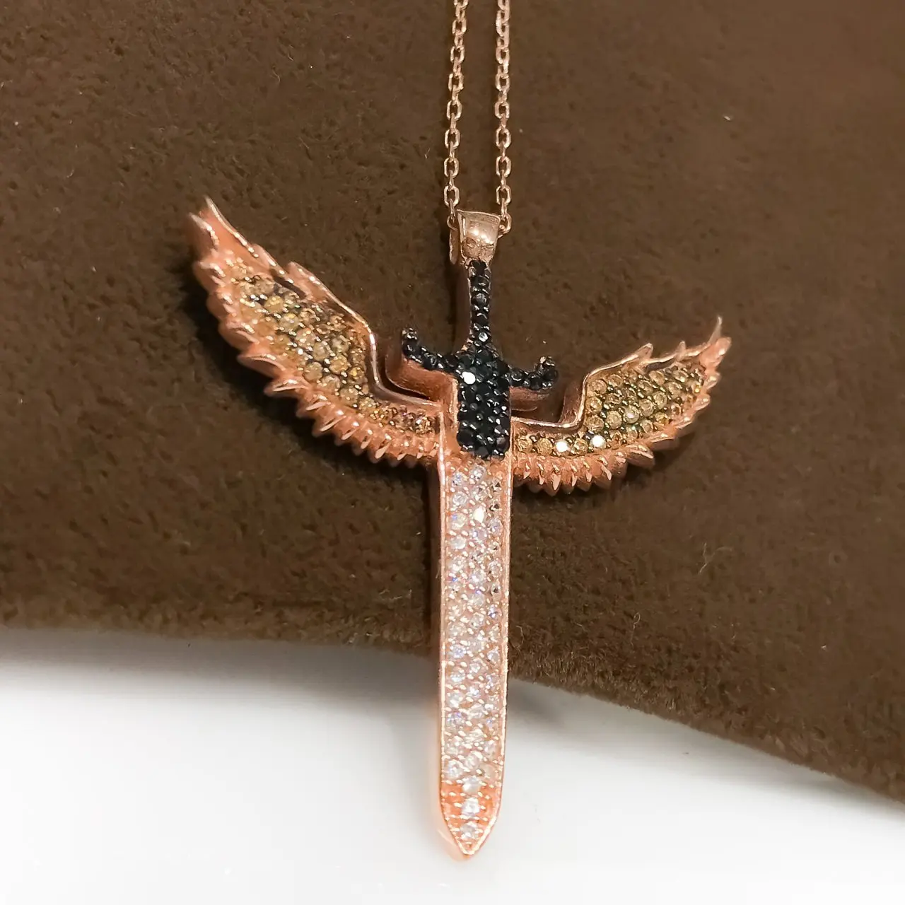 Серебряное ожерелье с большим ангелом, Майклом, особый дизайн от AliExpress RU&CIS NEW