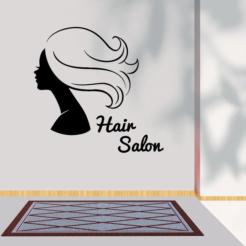 

Beautiful Hair Girl Silhouette Hair Salon Wall Sticker Vinyl Decal For Hair Salon Mural Decoration A001640