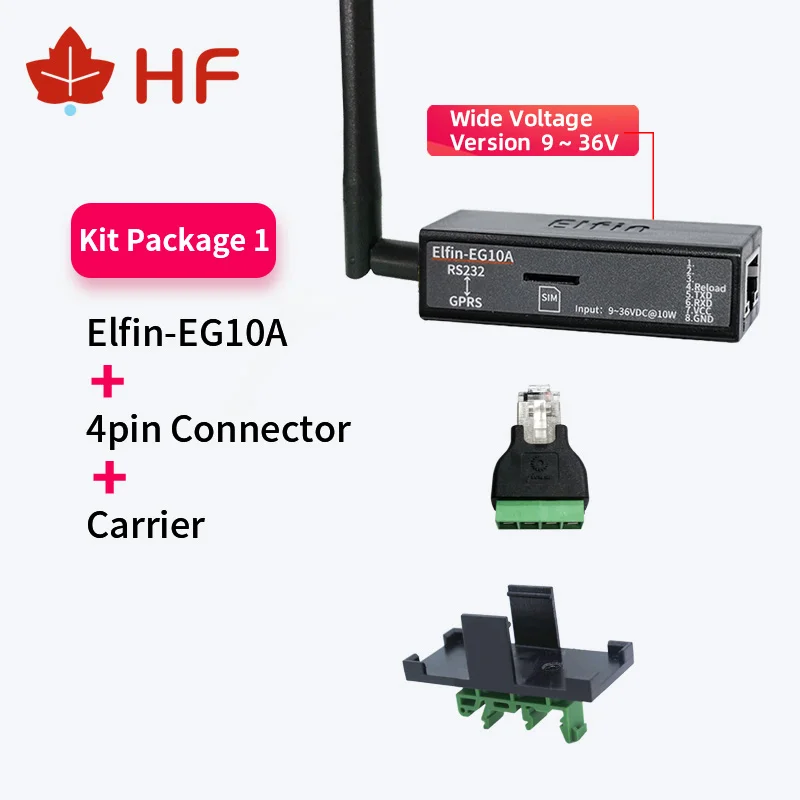HF Elfin EG10A последовательный порт RS232 на устройство GPRS Серверный модуль 9 ~ 36 В TCP/IP Telnet