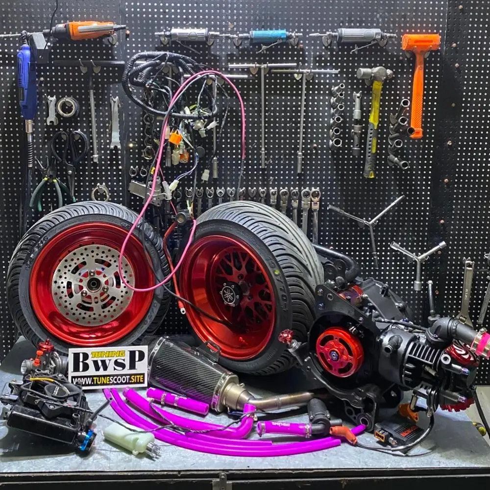 RUCKUS 250cc Swap Kit Full Complete Engine Set Cylinder 70mm Four Valves IN25/EX23 By BWSP STUDIO Black Edition Scooter Motor | Автомобили