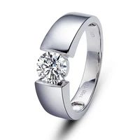 6 5mm def vvs1 925 sterling silver mans ring classic style ex round professional moissanite factory supplier sell global