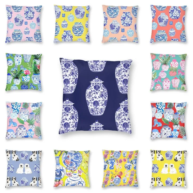 Чехол-наволочка в китайском стиле с крышкой | Дом и сад