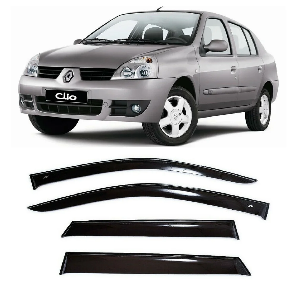 Дефлекторы окон Cobra Tuning R11102 на авто Renault Symbol 1 ll Sedan 5d 2002 2008 4 шт./комп. ветровики от
