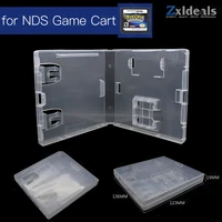 replacement case for nds for nintendo game cart spare cartridge clear box with logo