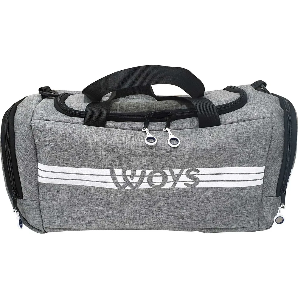 

Woyss Unisex Black Sports Training Bag with Shoe Compartment Multifunctional Gym Athletic Bag Sport Fitness Sport Workout