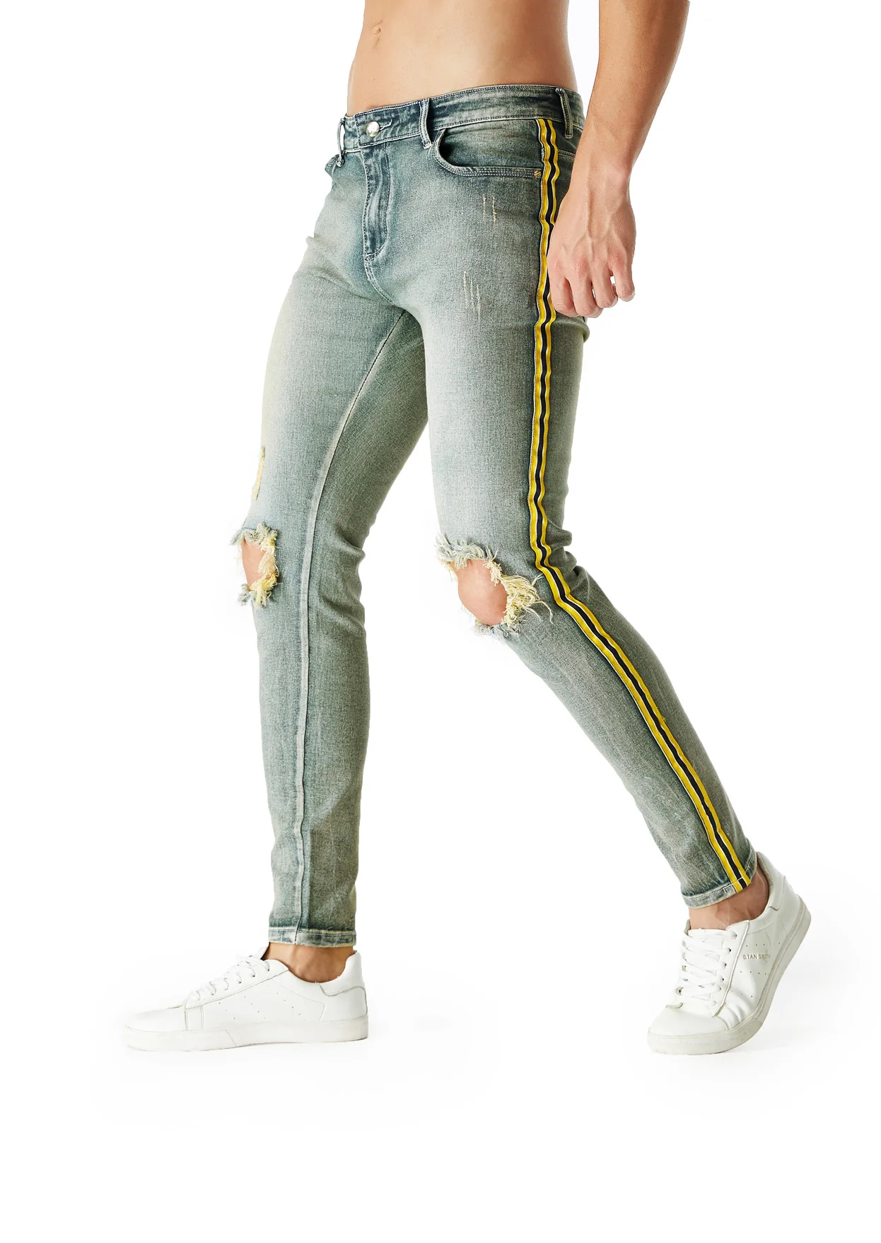 bindu Men's Ripped Jeans with Holes Skinny Jeans for Men,  Jeans Stretch Skinny Denim Pants for Men Slim Fit,Denim Jeans for Men