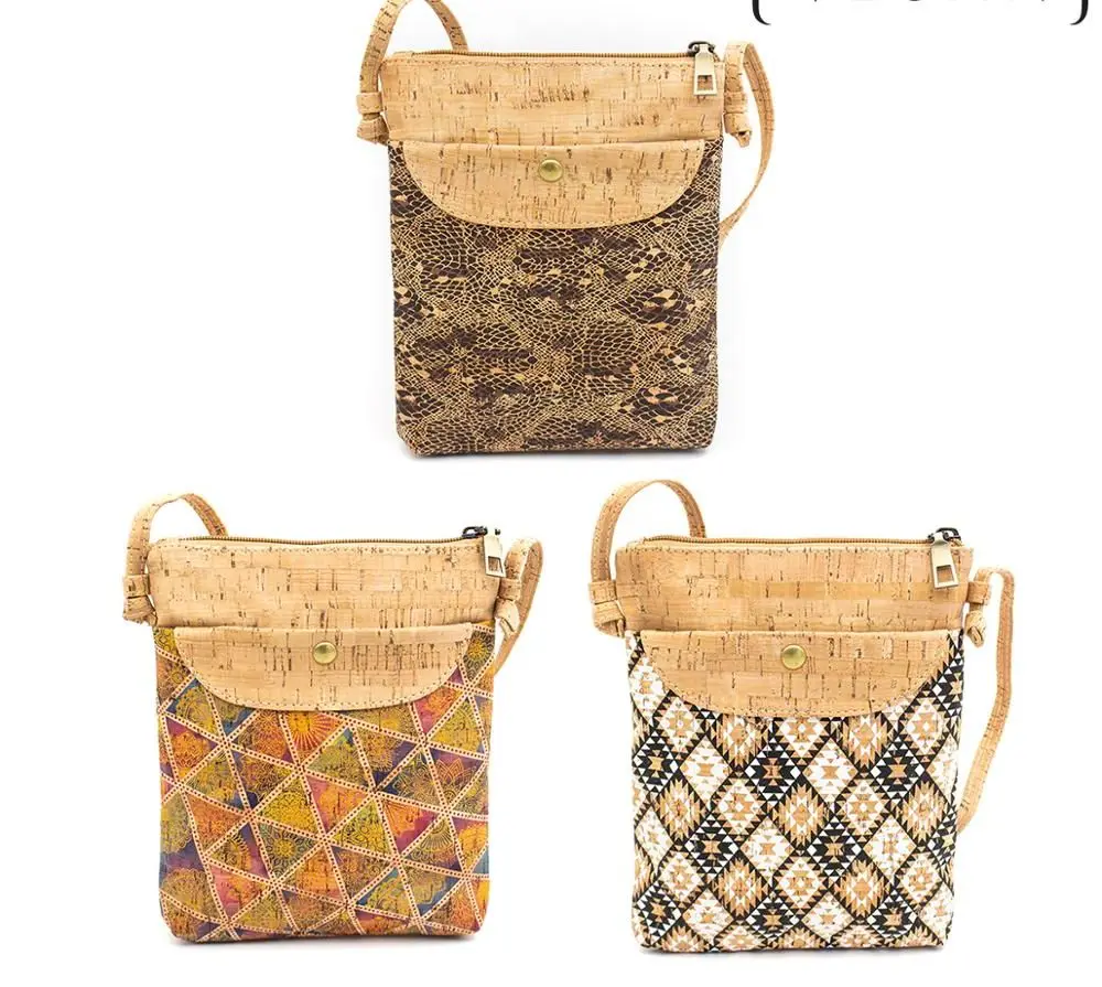 Натуральная пробка с узором маленький кошелек через плечо сумка 602|Сумки ручками|