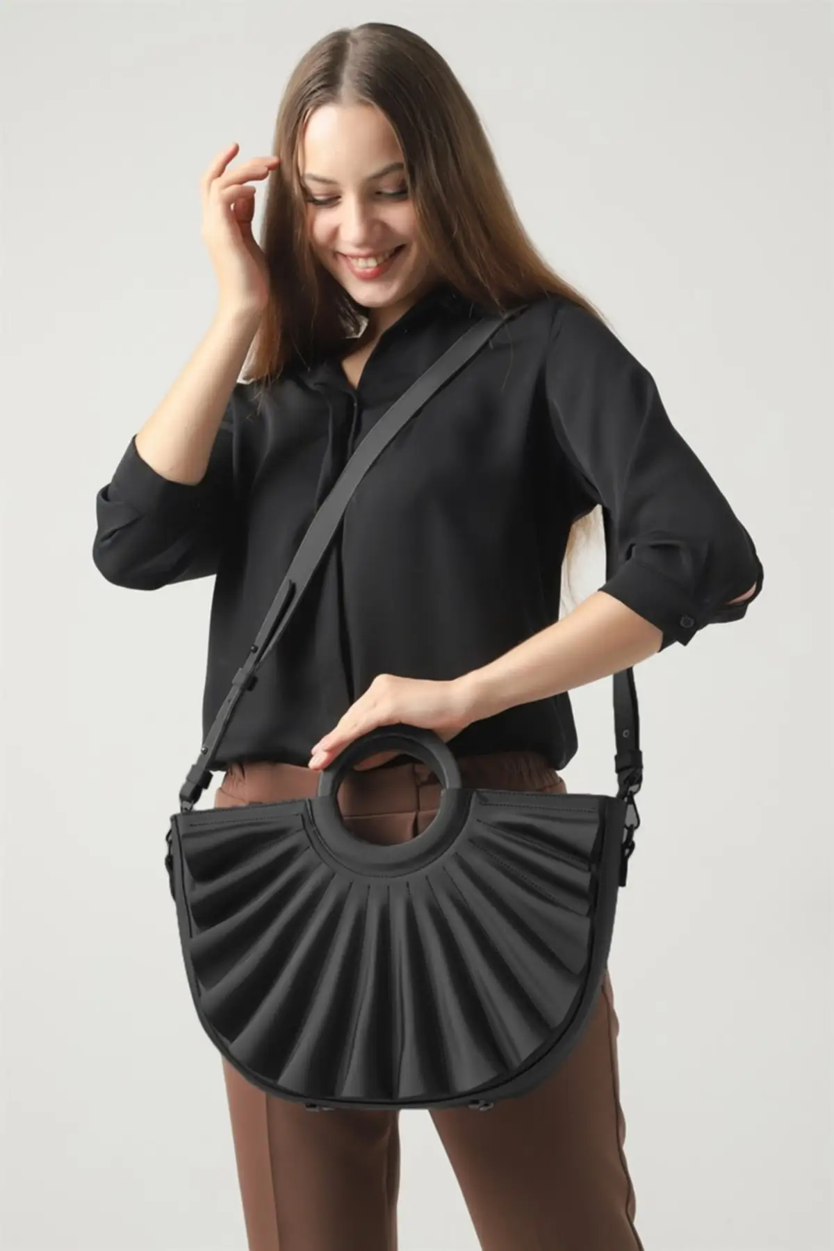 Original Design Women's Hand Shoulder Bag Black Galanti Series  New Season 2022 Chic Striking Suitable For All