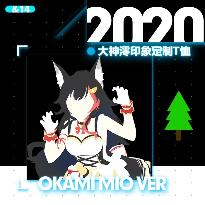 Виртуальный Youtuber VTB Ookami Mio Hololive футболка vtb fan box | Футболки