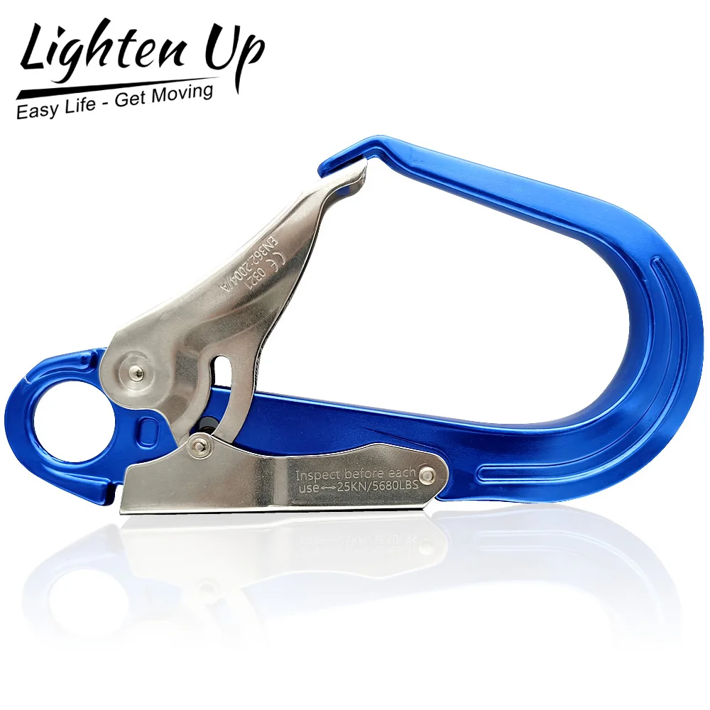

Lighten Up Aerial Work Safety Hook Big Opening Alloy Carabiner Steel Pipe Industry Protection Lock Fall-proof Insurance Buckle