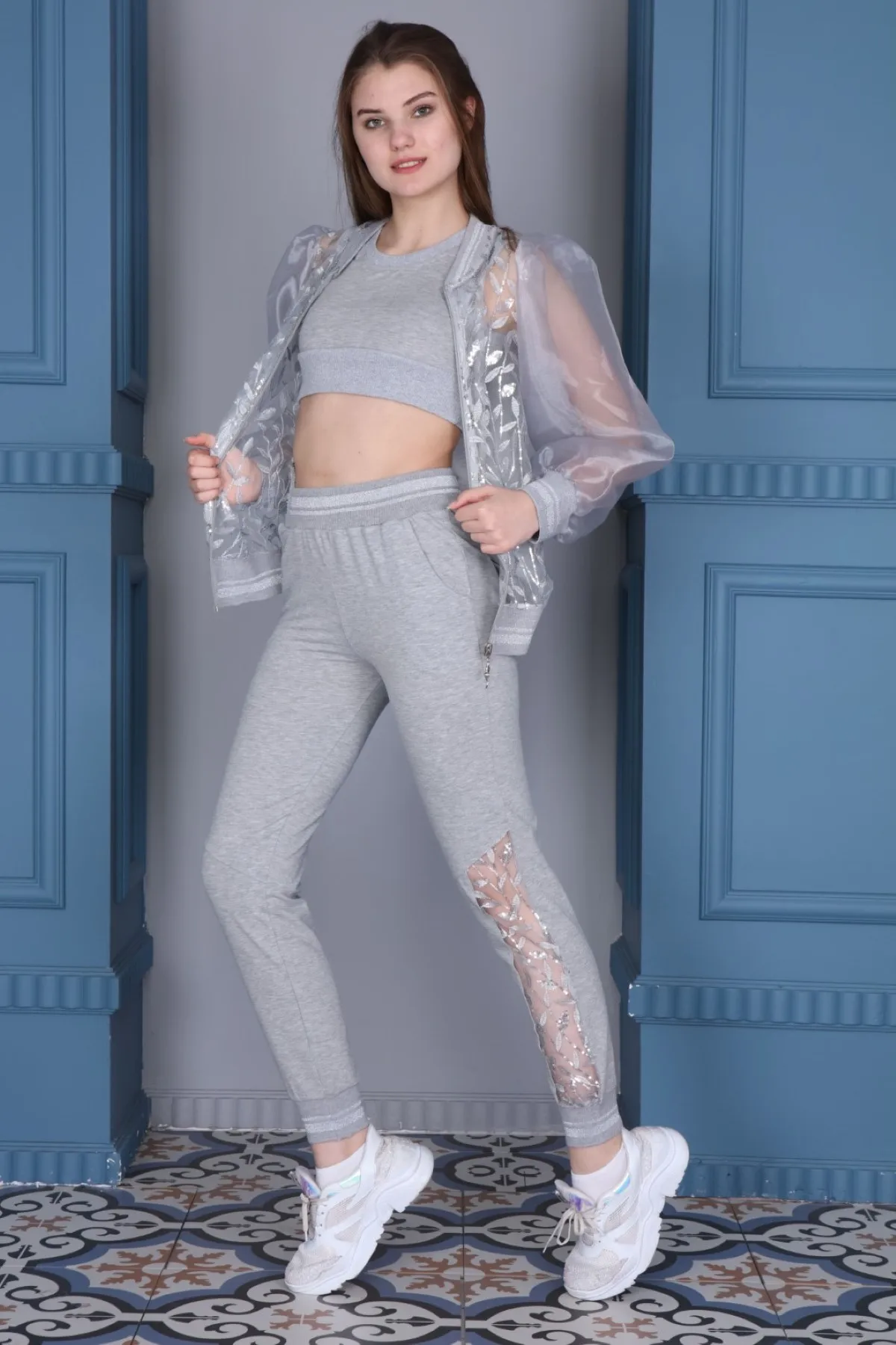

Women's Tracksuit Set 3-piece Set: Suspended Athlete Long-sleeved Top Long Pants -Sports - Fitness - Sports - Sports Wear - Wome