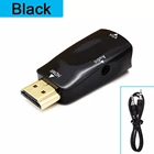 Переходник с HDMI на VGA штырь-гнездо, аудиокабель HD 1080P, преобразователь для ПК, ноутбука, ТВ-приставки, проектора компьют
