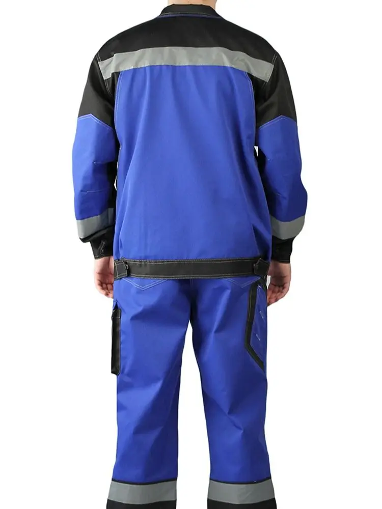 Костюм мужской &quotВолгарь&quot летний с брюками василек/черный спецодежда