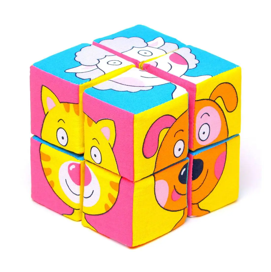 Мягкие кубики Мякиши &quotСобери картинку&quot Зверята (336)|Игрушки для раннего развития| |