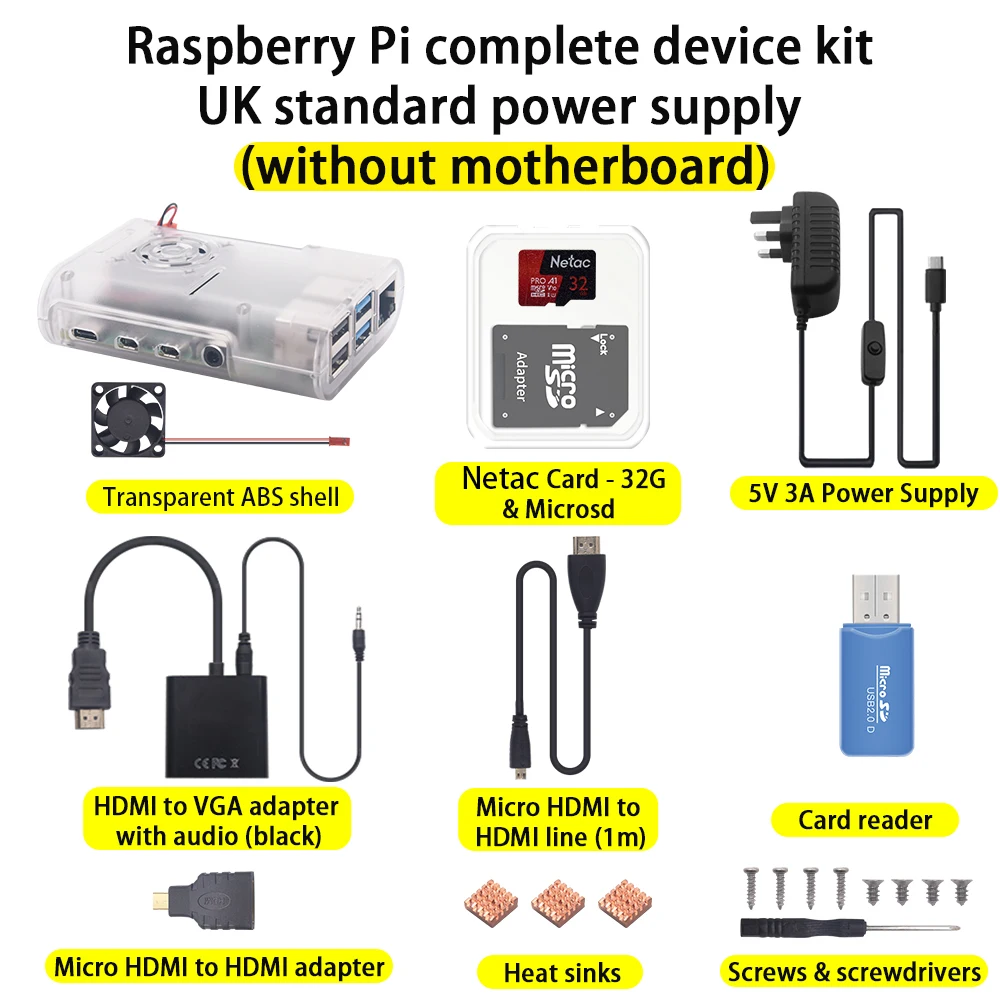 Original raspberry pi 4 modelo b kit