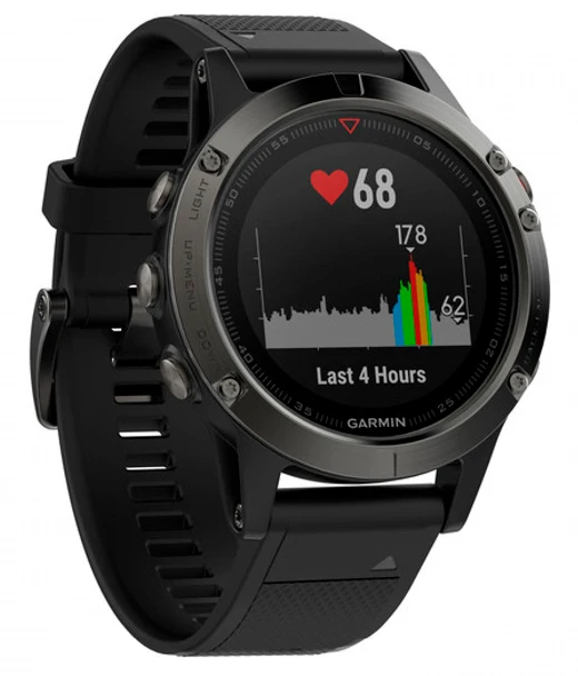 Garmin Fenix 5 серые с черным ремешком и HRM-Tri | Электроника