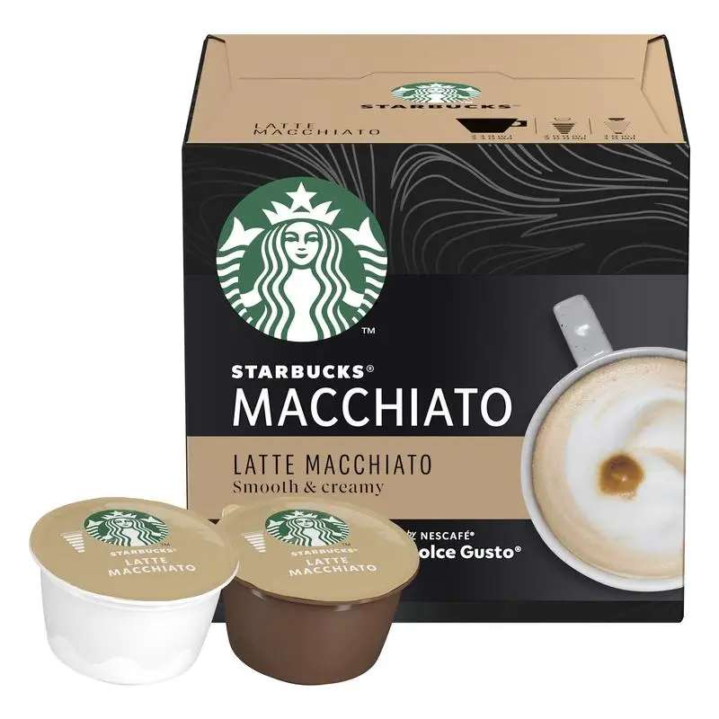 Coffee capsules Nescafe Dolce Gusto STARBUCKS latte macchiato 12 pcs Automatic machine Cezve beans Home shop maker reusable | Продукты