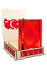 Замечательный специальный дизайн, Турецкий флаг, деревянная фотография с Кораном и четками